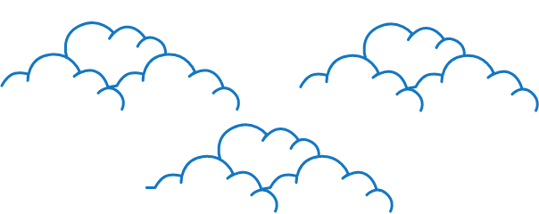 Rocket with cloud representing technological advancement and innovation